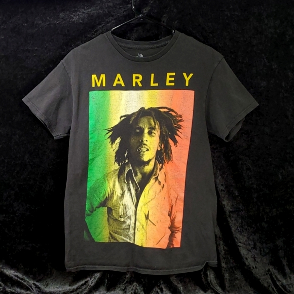 Bob Marley T Shirt Black Men's Medium MARLEY on front